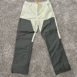 Field & Stream Mens Pants Canvas Tan Double Front Brush Hunting Outdoor 32x32